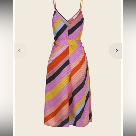 STINE GOYA
GIANNA DRESS - PARALLELS revolve multi color $288 S silk party winter - Picture 4 of 13
